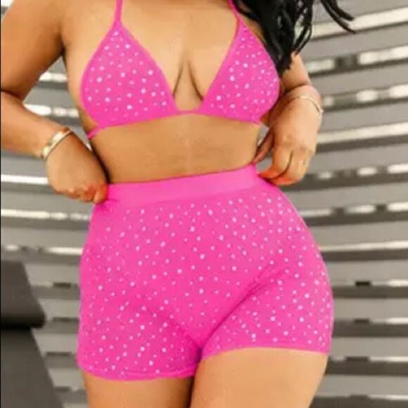 Yellow Rhinestone Bikini Set - Picture 3 of 3